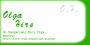 olga hirs business card